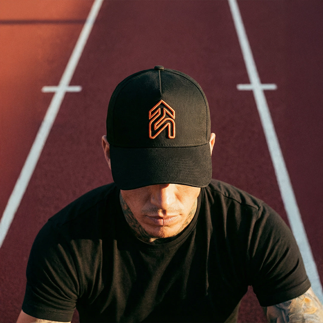 Set Lifting Black & Orange Hat