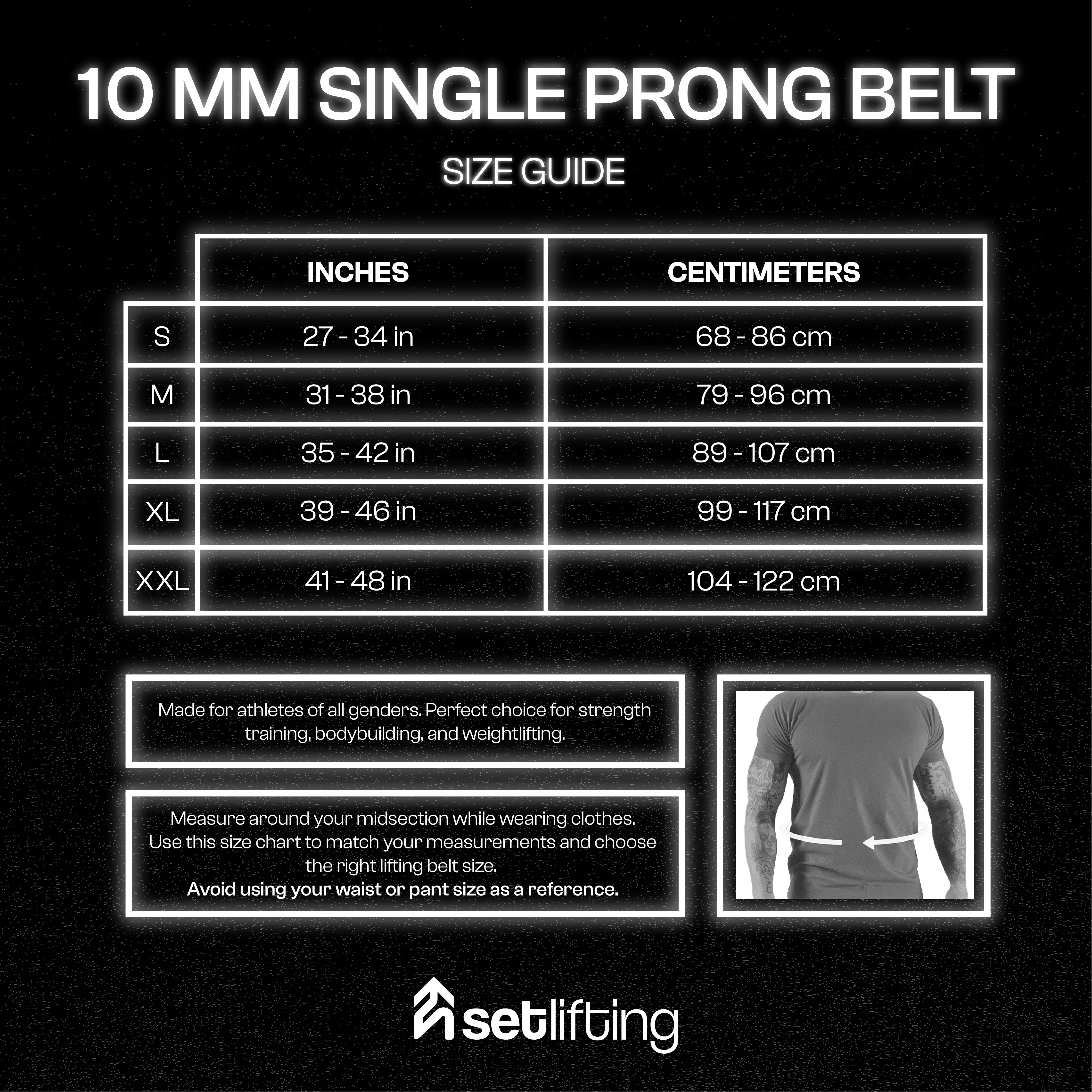 10MM SINGLE PRONG BELT